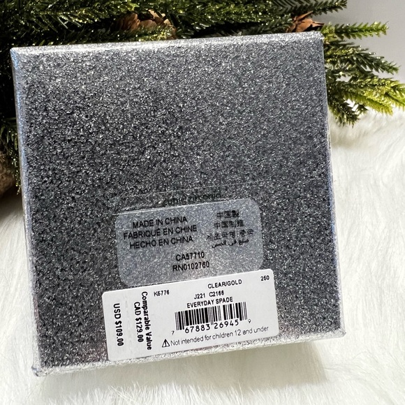 NIB. Kate Spade earrings & necklace set. Gold tone. - Picture 2 of 5